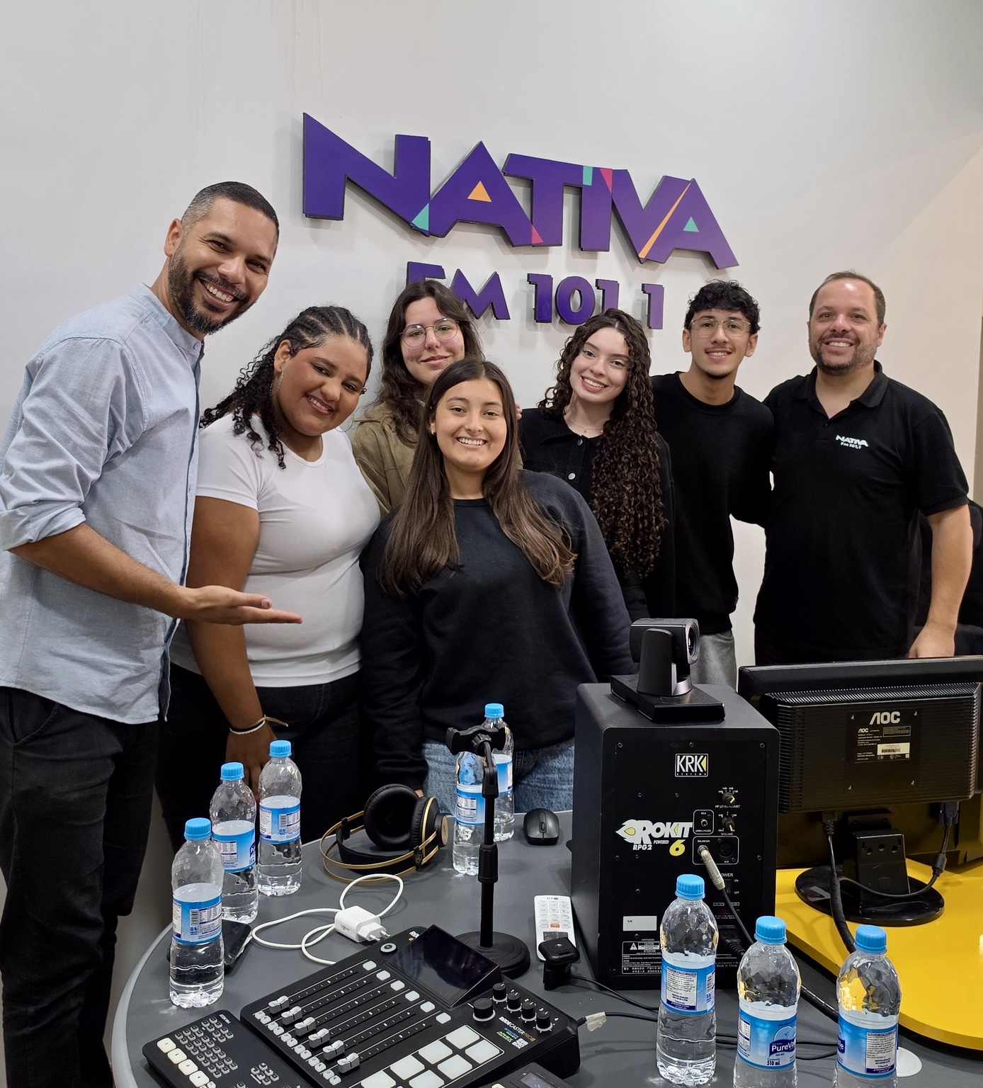 Participantes da parceria na Nativa FM